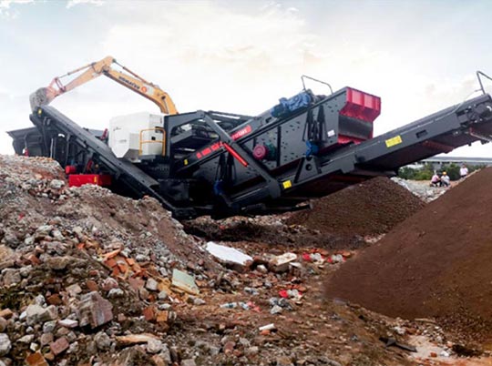 如何實(shí)現(xiàn)建筑垃圾循環(huán)利用？紅星移動(dòng)破碎站助力再生能源高效生產(chǎn)