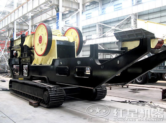 紅星履帶式液壓驅(qū)動(dòng)破碎站，助力建筑垃圾變廢為寶